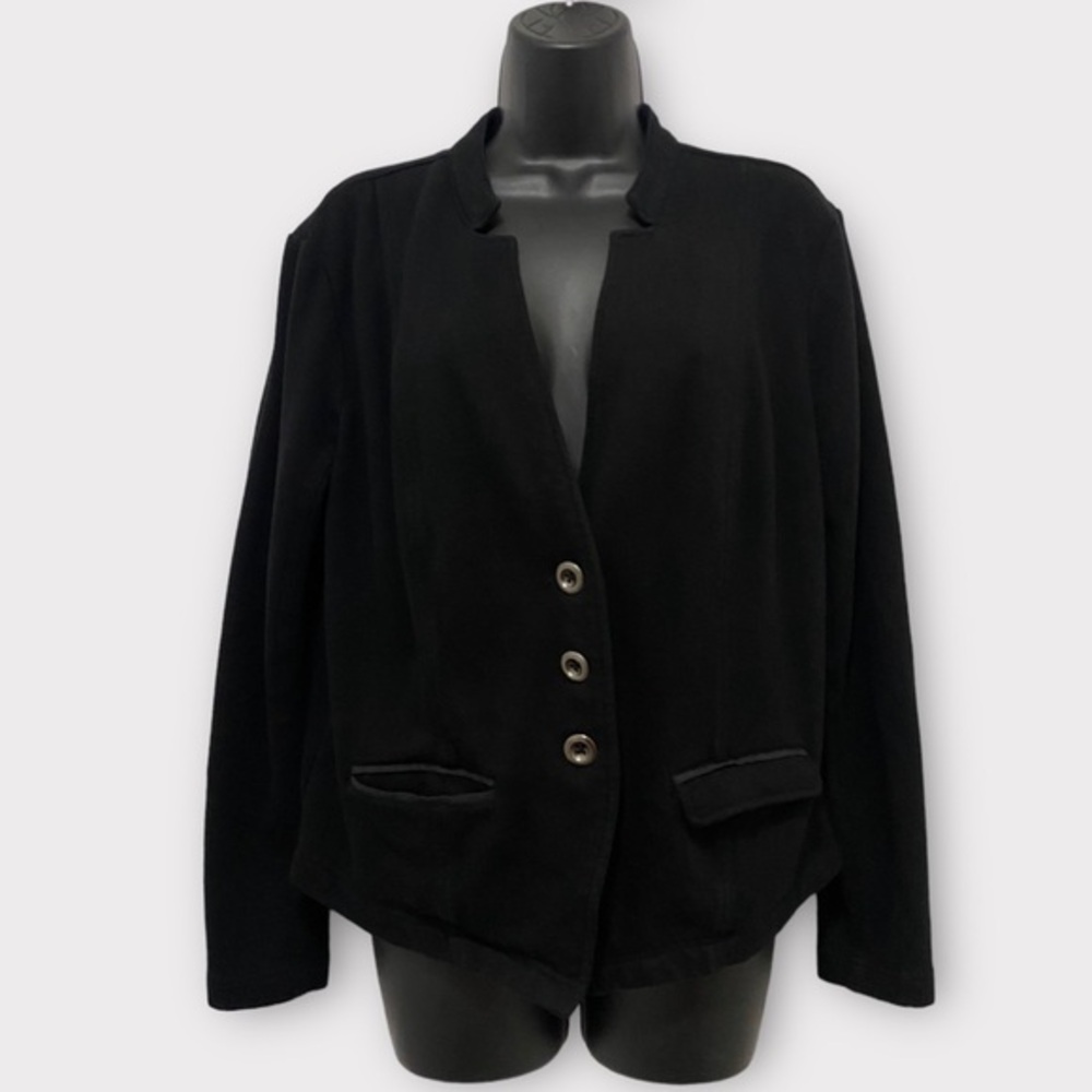 Torrid Black Button Front Knit Jacket Size Large